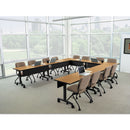 HON Perpetual Series Folding Nesting Chair, Supports Up to 300 lb, Morel Seat/Back, Black Base