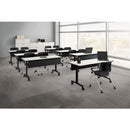 HON Motivate Nesting/Stacking Flex-Back Chair, Supports Up to 300 lb, Onyx Seat, Black Back, Platinum Base