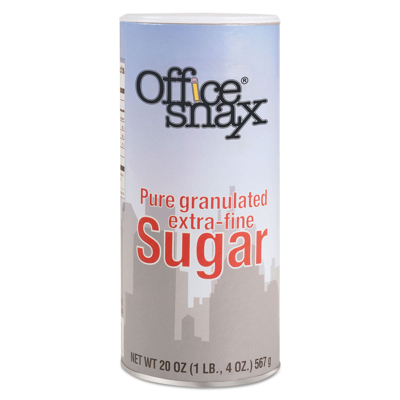 Office Snax Reclosable Canister of Sugar, 20 oz, 3/Pack