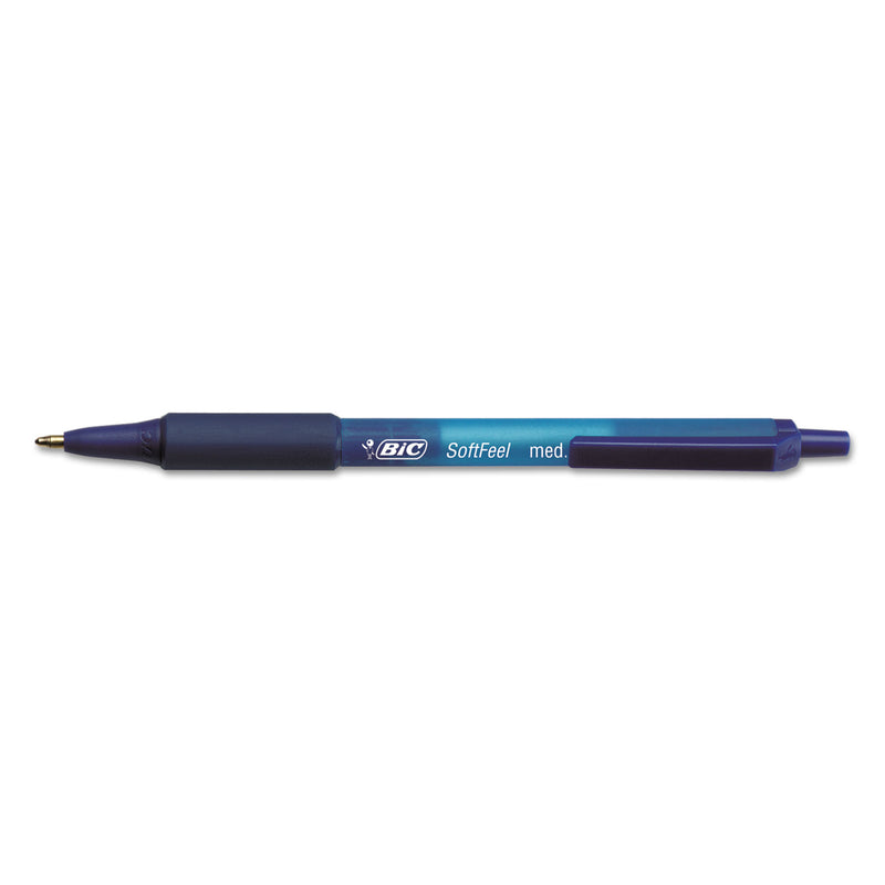 BIC Soft Feel Ballpoint Pen Value Pack, Retractable, Medium 1 mm, Blue Ink, Blue Barrel, 36/Pack
