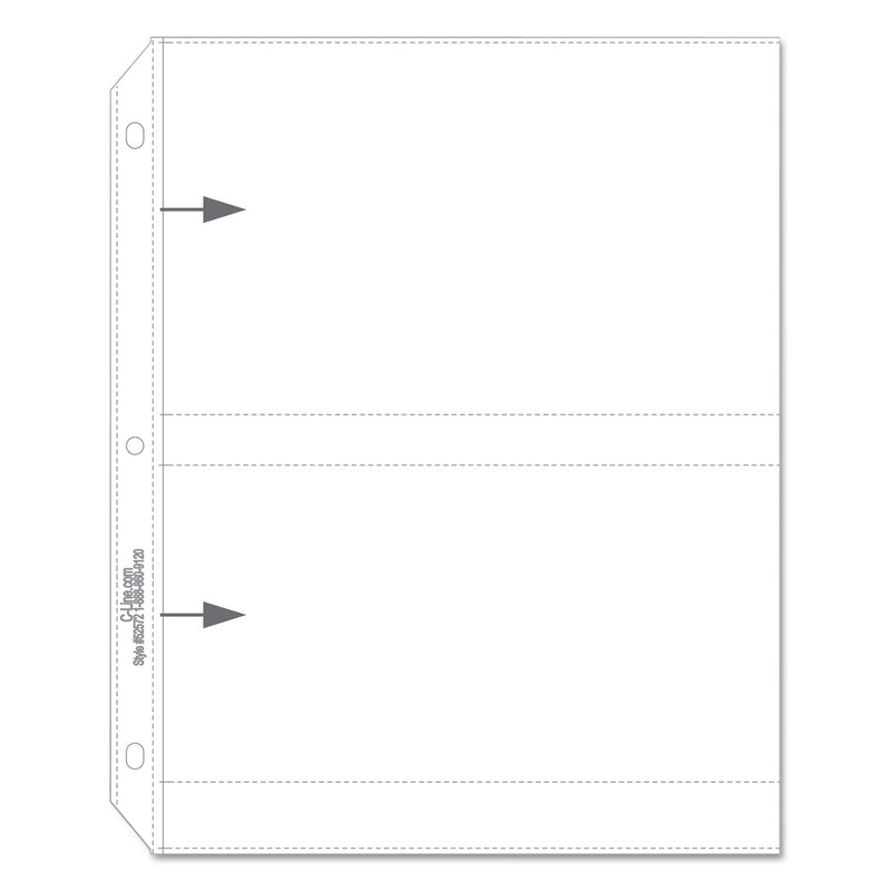 C-Line Clear Photo Pages for Four 5 x 7 Photos, 3-Hole Punched, 11.25 x 8.13, 50/Box