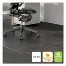 Alera Moderate Use Studded Chair Mat for Low Pile Carpet, 46 x 60, Rectangular, Clear