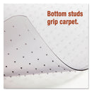 Alera Moderate Use Studded Chair Mat for Low Pile Carpet, 36 x 48, Lipped, Clear