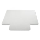Alera Moderate Use Studded Chair Mat for Low Pile Carpet, 45 x 53, Wide Lipped, Clear