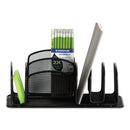 Safco Deluxe Organizer, 6 Compartments, Steel, 12.5 x 5.25 x 5.25, Black