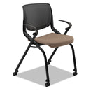 HON Motivate Nesting/Stacking Flex-Back Chair, Supports Up to 300 lb, Morel Seat, Black Back/Base