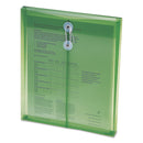 Smead Poly String and Button Interoffice Envelopes, Open-End (Vertical), 9.75 x 11.63, Transparent Green, 5/Pack