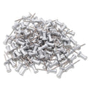 GEM Aluminum Head Push Pins, Aluminum, Silver, 0.5", 100/Box