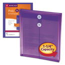 Smead Poly String and Button Interoffice Envelopes, Open-End (Vertical), 9.75 x 11.63, Transparent Purple, 5/Pack