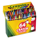 Crayola Classic Color Crayons in Flip-Top Pack with Sharpener, 64 Colors/Pack
