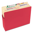 Smead Colored File Pockets, 5.25" Expansion, Letter Size, Red