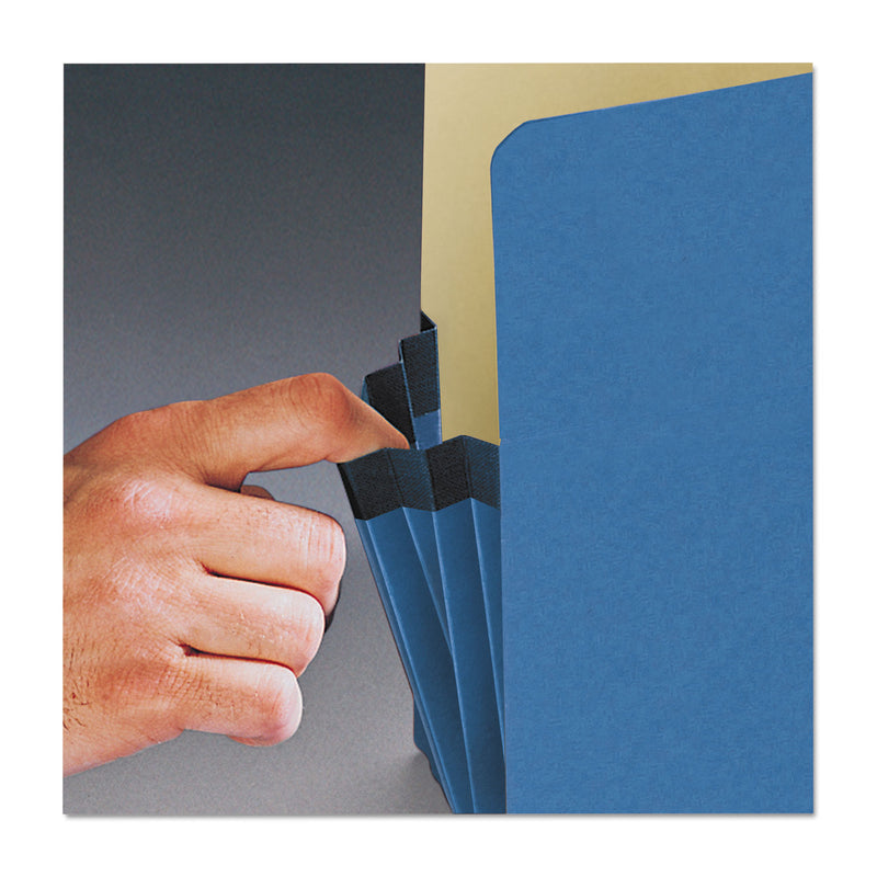 Smead Colored File Pockets, 5.25" Expansion, Letter Size, Blue