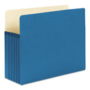 Smead Colored File Pockets, 5.25" Expansion, Letter Size, Blue