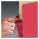 Smead Colored File Pockets, 3.5" Expansion, Legal Size, Red