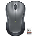 Logitech M310 Wireless Mouse, 2.4 GHz Frequency/30 ft Wireless Range, Left/Right Hand Use, Silver/Black