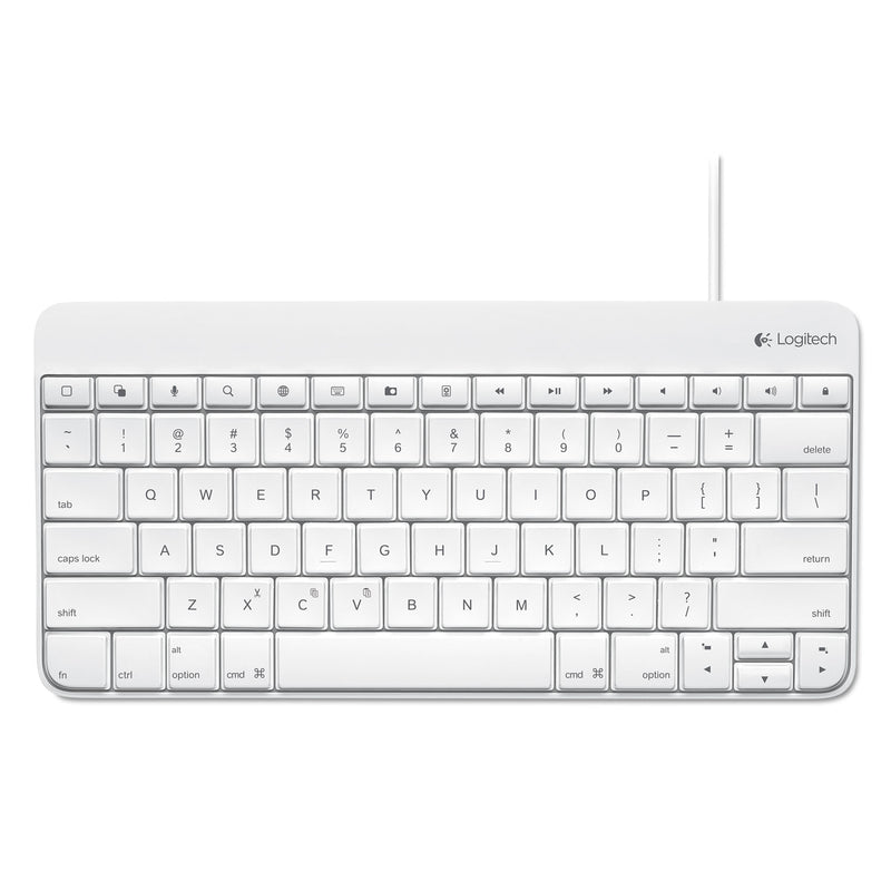 Logitech Wired Keyboard for iPad, Apple Lightning, White