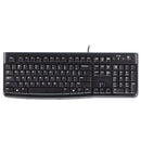 Logitech K120 Ergonomic Desktop Wired Keyboard, USB, Black