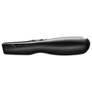 Logitech R800 Wireless Laser Presentation Remote w/LCD Display, Class 2, 100 ft Range, Matte Black