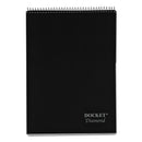 TOPS Docket Diamond Top-Wire Ruled Planning Pad, Wide/Legal Rule, Black Cover, 60 White 8.5 x 11.75 Sheets