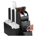Mind Reader Coffee Condiment Caddy Organizer, 10 Compartments, 5.4 x 11 x 12.6, Black
