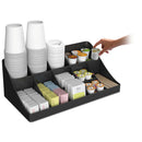 Mind Reader 11-Compartment Coffee Condiment Organizer, 18.25 x 6.63 x 9.78, Black