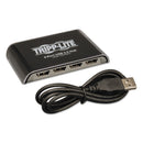 Tripp Lite USB 2.0 Hub, 4 Ports, Black/Silver