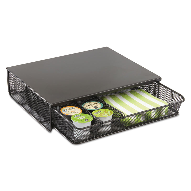 Safco One Drawer Hospitality Organizer, 5 Compartments, 12.5 x 11.25 x 3.25, Black