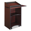 Safco Executive Mobile Lectern, 25.25 x 19.75 x 46, Mahogany