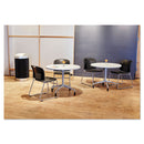 Safco At-Your-Disposal Vertex Receptacle, Round, Polyethylene, 38 gal, Black/Chrome