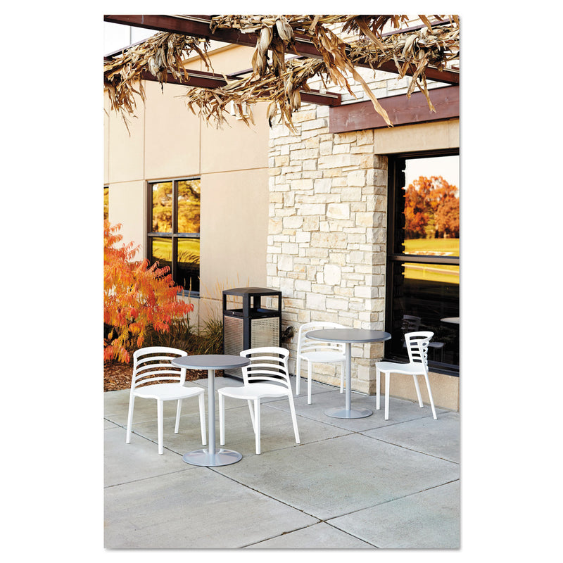 Safco Evos Series Steel Waste Container, 38 gal, Black