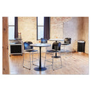 Safco At-Your-Disposal Vertex Receptacle, Round, Polyethylene, 38 gal, Black/Chrome