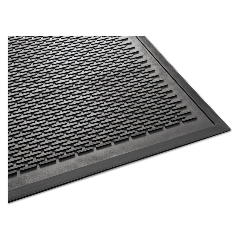 Guardian Clean Step Outdoor Rubber Scraper Mat, Polypropylene, 36 x 60, Black