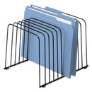 Fellowes Wire Desktop Organizer, 11 Sections, Letter to Legal Size Files, 9" x 11.38" x 8", Black