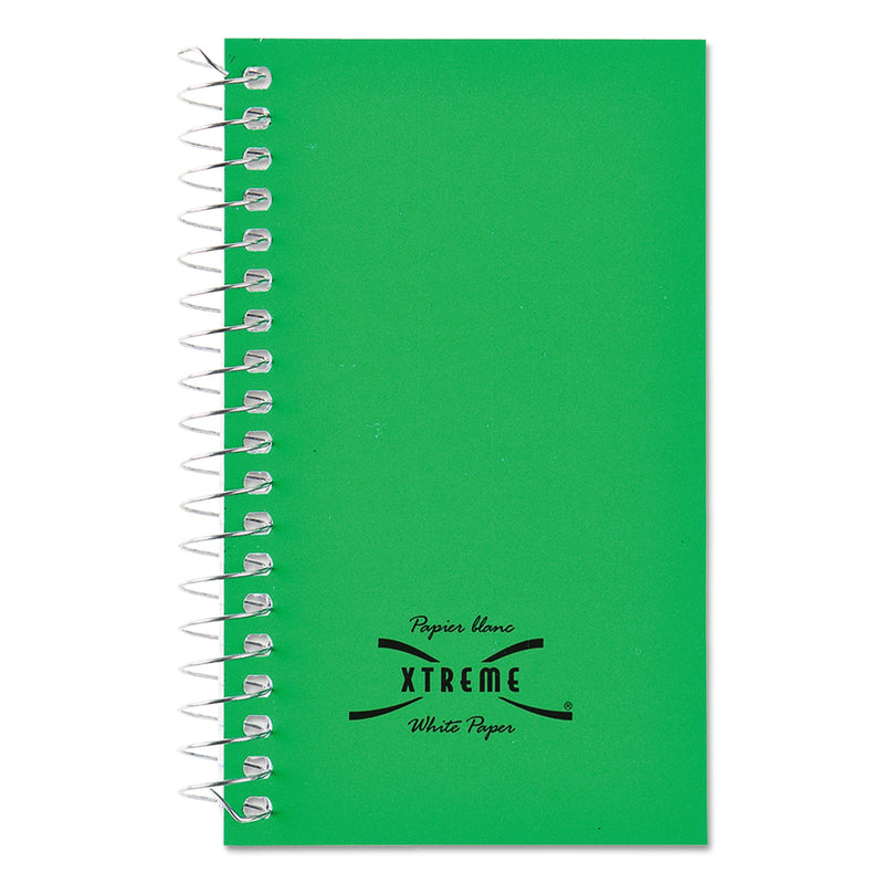 National Paper Blanc Xtreme White Wirebound Memo Books, Narrow Rule, Randomly Assorted Covers, 5 x 3, 60 Sheets