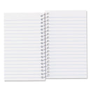 National Paper Blanc Xtreme White Wirebound Memo Books, Narrow Rule, Randomly Assorted Covers, 5 x 3, 60 Sheets