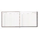 National Hardcover Visitor Register Book, Black Cover, 9.78 x 8.5 Sheets, 128 Sheets/Book