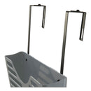 Universal Recycled Plastic Cubicle Triple File Pocket, Cubicle Pins Mount, 13.5 x 4.75 x 28, Charcoal