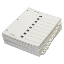 Cardinal QuickStep OneStep Printable Table of Contents and Dividers, 8-Tab, 1 to 8, 11 x 8.5, White, White Tabs, 24 Sets