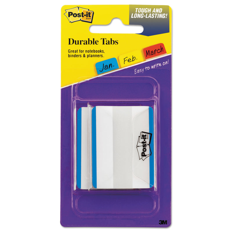 Post-it Lined Tabs, 1/5-Cut, Blue, 2" Wide, 50/Pack