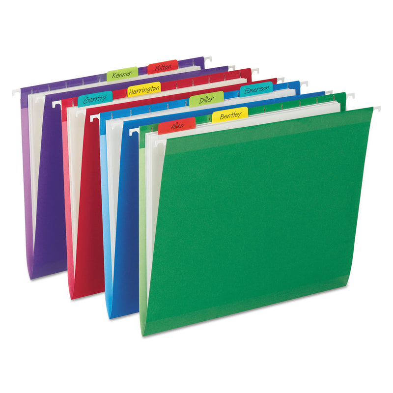 Post-it Solid Color Tabs, 1/5-Cut, Assorted Colors, 2" Wide, 24/Pack