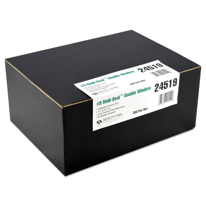 Quality Park Double Window Redi-Seal Security-Tinted Envelope,