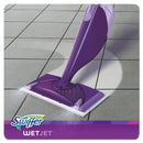 Swiffer WetJet Mop, 11 x 5 White Cloth Head, 46" Purple/Silver Aluminum/Plastic Handle
