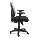 Alera Elusion Series Mesh Mid-Back Swivel/Tilt Chair, Supports 275lb, 17.9" to 21.8" Seat, Black Seat, White Back, Black Base