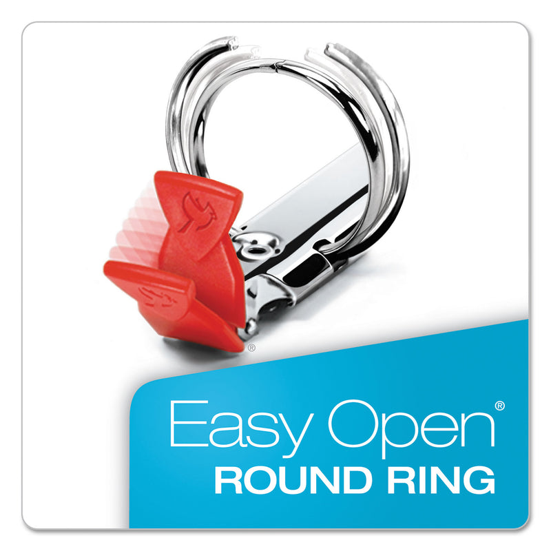 Cardinal Premier Easy Open Locking Round Ring Binder, 3 Rings, 1" Capacity, 11 x 8.5, Black