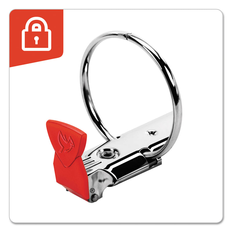 Cardinal Premier Easy Open Locking Round Ring Binder, 3 Rings, 1.5" Capacity, 11 x 8.5, Black