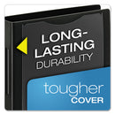 Cardinal SuperLife Pro Easy Open ClearVue Locking Slant-D Ring Binder, 3 Rings, 1" Capacity, 11 x 8.5, Black