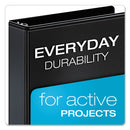 Cardinal Performer ClearVue Slant-D Ring Binder, 3 Rings, 4" Capacity, 11 x 8.5, Black