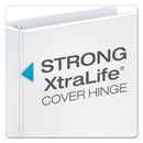 Cardinal Performer ClearVue Slant-D Ring Binder, 3 Rings, 4" Capacity, 11 x 8.5, White
