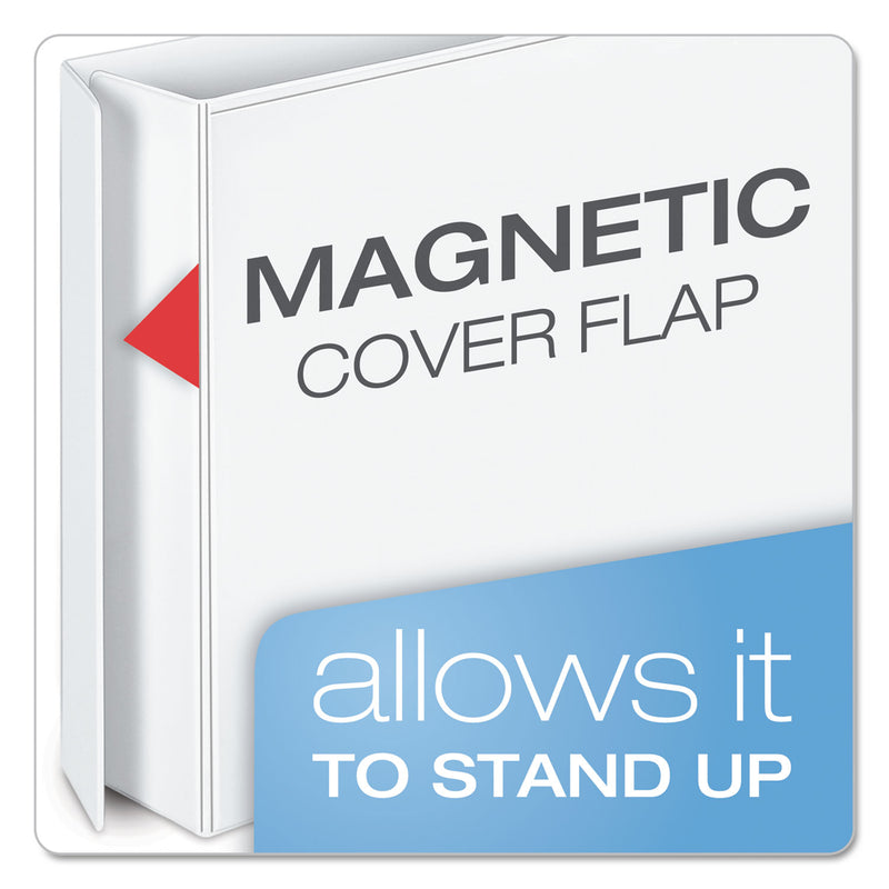 Cardinal FreeStand Easy Open Locking Slant-D Ring Binder, 3 Rings, 2" Capacity, 11 x 8.5, White