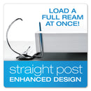 Cardinal ExpressLoad ClearVue Locking D-Ring Binder, 3 Rings, 3" Capacity, 11 x 8.5, White